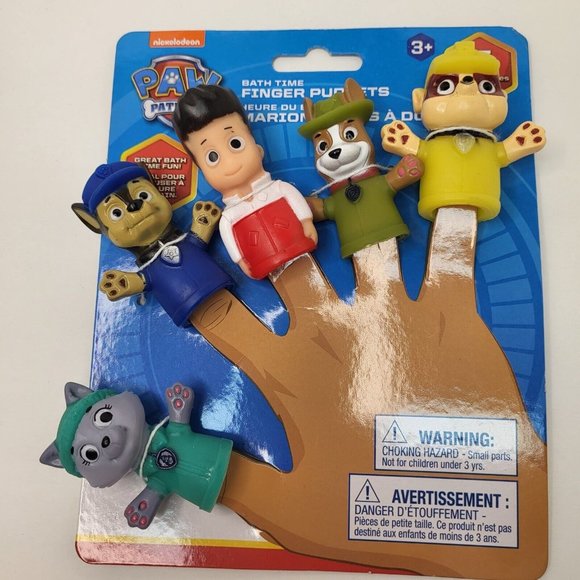 New Paw Patrol Bath Time Finger Puppets Educational Kid Child‎ Toy Gift Ages 3+ - Picture 1 of 10